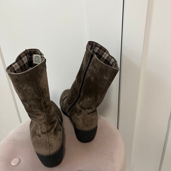 Propet Simone Brown Suede Wedge Boots Size 11 - Picture 8 of 8